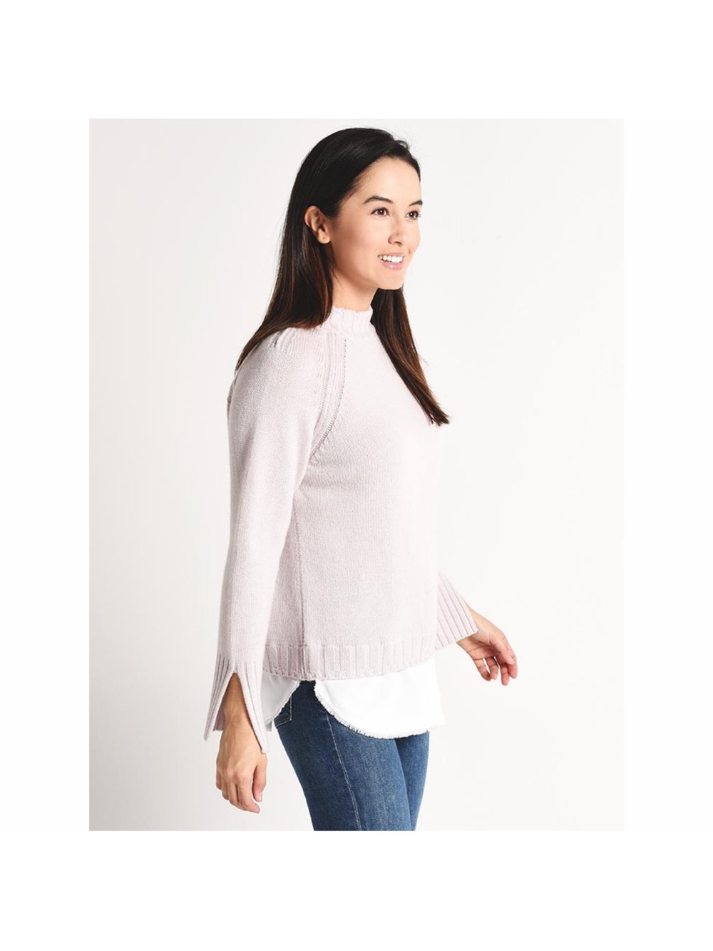 Brochu Walker Mock Neck Layered Pullover Sweater - Picture 2 of 11